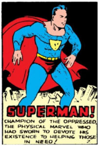 Joe Shuster, “Superman! Champion of the Oppressed” (panel No. 7), 1938. Siegel and Shuster (June 1938), “Superman”, Action Comics #1 (Siegel and Shuster 1938a, p. 8). © DC Comics.