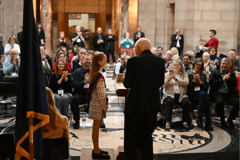 Nebraska's 2026 Kid Governor Charlotte "Charlie" Couch inaugurated at the Nebraska State Capitol